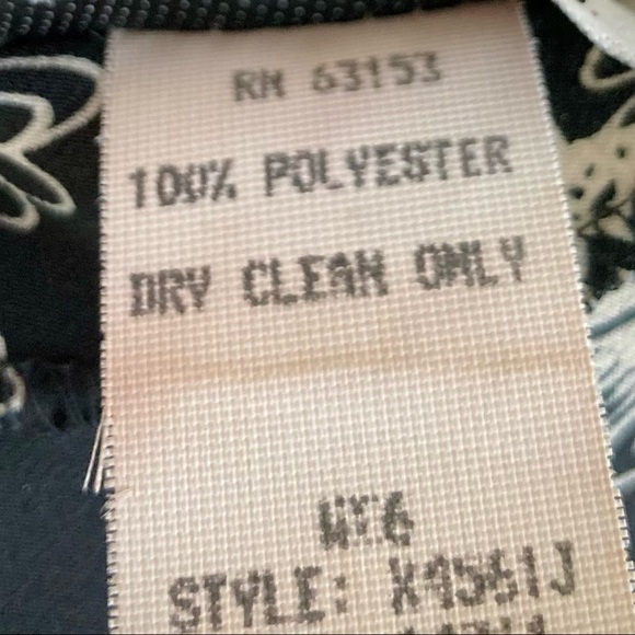 Y2K 90s Rampage black daisy print polyester sleeveless mini dress Juniors 3 - Picture 11 of 11